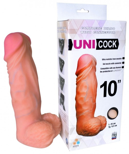 Фаллическая насадка Харнесс UNICOCK 10  - 25 см. - LOVETOY (А-Полимер) - купить с доставкой в Мурманске