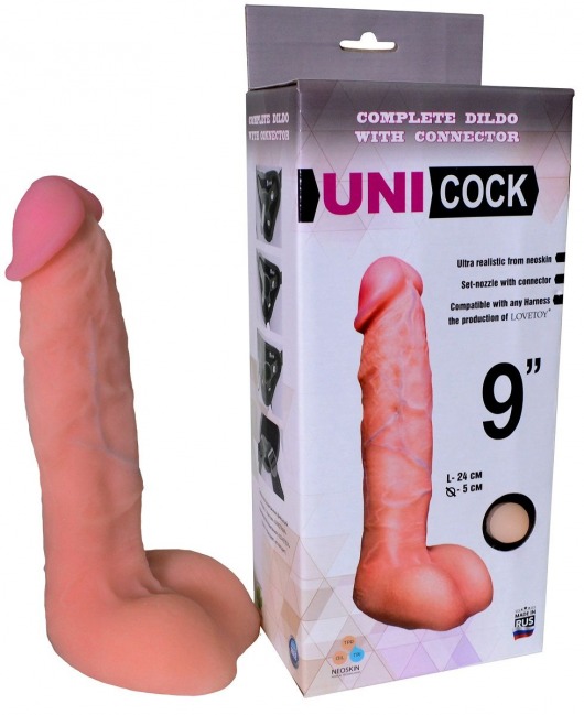 Фаллическая насадка Харнесс UNICOCK 9  - 24 см. - LOVETOY (А-Полимер) - купить с доставкой в Мурманске