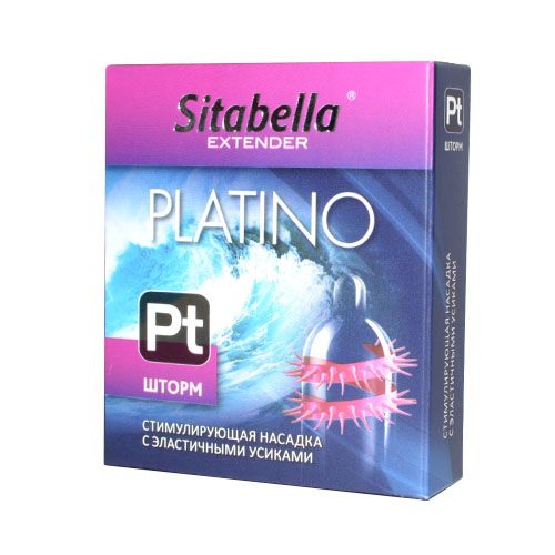 Стимулирующая насадка со спиралью из усиков Platino  Шторм - Sitabella - купить с доставкой в Мурманске