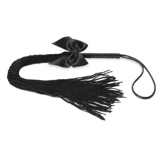 Чёрная плётка Lilly Whip Bijoux - Bijoux Indiscrets - купить с доставкой в Мурманске