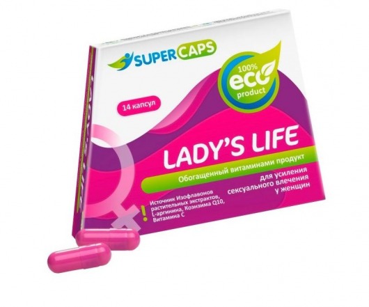 Возбуждающие капсулы Ladys Life - 14 капсул (0,35 гр.) - SuperCaps - купить с доставкой в Мурманске