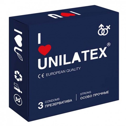 Ультрапрочные презервативы Unilatex Extra Strong - 3 шт. - Unilatex - купить с доставкой в Мурманске