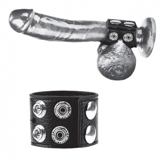 Ремень на член и мошонку 1.5  Cock Ring With Ball Strap - BlueLine - купить с доставкой в Мурманске