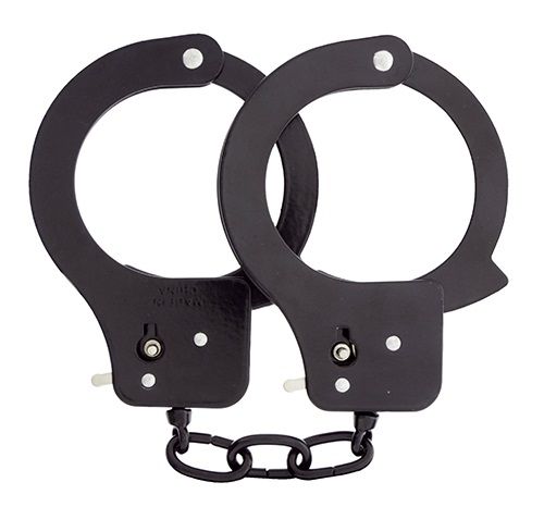 Чёрные наручники из листового металла BONDX METAL CUFFS BLACK - Dream Toys - купить с доставкой в Мурманске