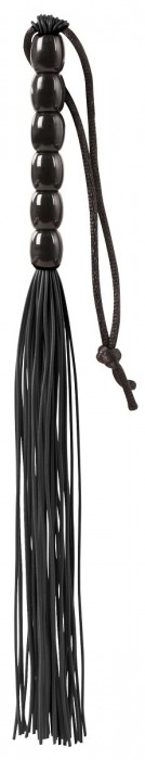 Чёрная мини-плеть из резины Rubber Mini Whip - 22 см. - Blush Novelties - купить с доставкой в Мурманске