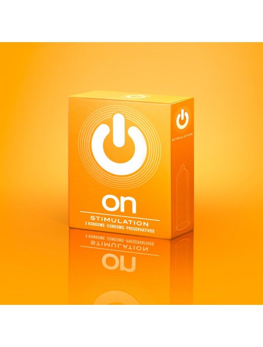 Презервативы ON) Stimulation с точками - 3 шт. - ON) - купить с доставкой в Мурманске