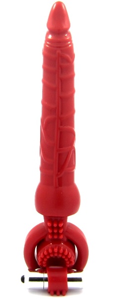 Красная вибронасадка с анальным стимулятором - ToyFa - в Мурманске купить с доставкой