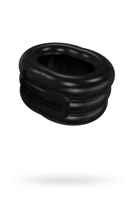 Чёрное эрекционное виброкольцо Stretch - Bathmate - в Мурманске купить с доставкой