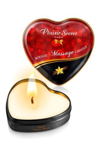 Массажная свеча с ароматом ванили Bougie Massage Candle - 35 мл. - Plaisir Secret - купить с доставкой в Мурманске