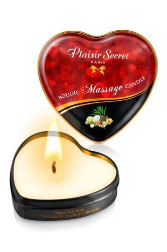 Массажная свеча с ароматом экзотических фруктов Bougie Massage Candle - 35 мл. - Plaisir Secret - купить с доставкой в Мурманске