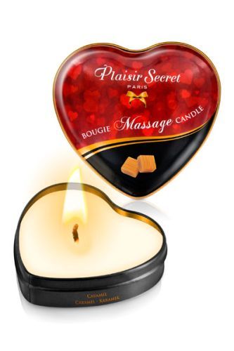 Массажная свеча с ароматом карамели Bougie Massage Candle - 35 мл. - Plaisir Secret - купить с доставкой в Мурманске