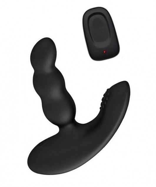 Черный силиконовый стимулятор простаты Levett Nitoc с пультом ДУ - Levett - в Мурманске купить с доставкой