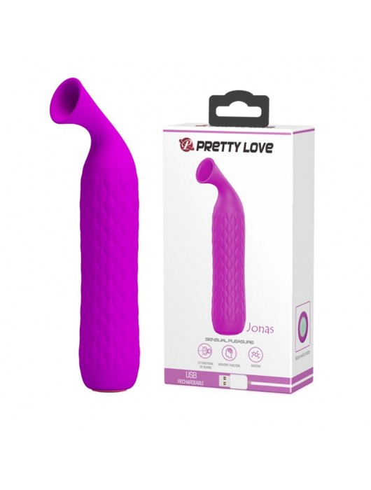 Фиолетовый вакуумный стимулятор клитора Jonas - Baile
