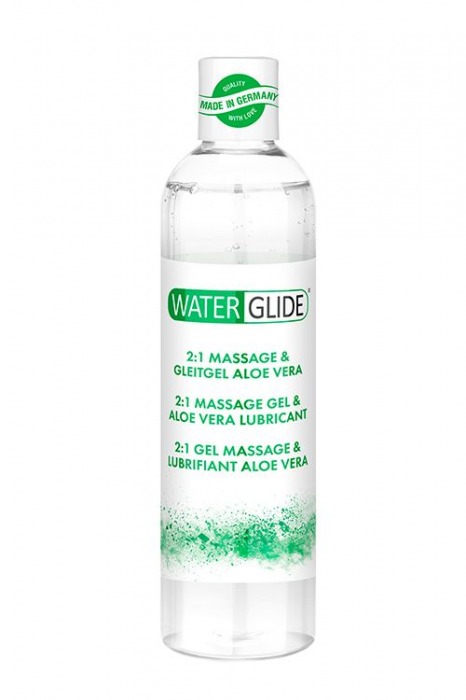 Гель-смазка 2-в-1 MASSAGE   LUBRICANT ALOE VERA - 300 мл. - Waterglide - купить с доставкой в Мурманске