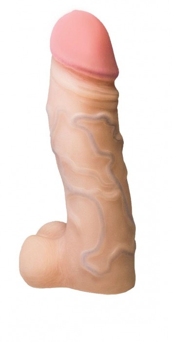 Реалистичная насадка с мошонкой REAL Standard - 15,5 см. - LOVETOY (А-Полимер) - купить с доставкой в Мурманске
