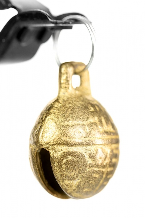 Черно-золотистые зажимы для сосков TOYFA Theatre - ToyFa - купить с доставкой в Мурманске