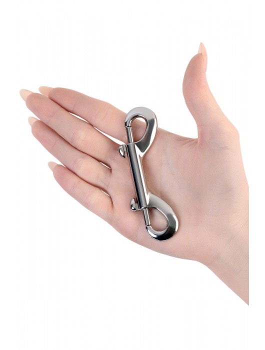 Серебристый двухсторонний карабин TOYFA Metal - ToyFa - купить с доставкой в Мурманске