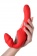 Красный безремневой страпон с вибрацией - ToyFa - купить с доставкой в Мурманске