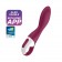 Малиновый вибромассажер для стимуляции G-точки Heated Thrill - 20,6 см. - Satisfyer купить в Мурманске с доставкой в Orgasmix.ru Малиновый вибромассажер для стимуляции G-точки Heated Thrill - 20,6 см. - Satisfyer