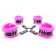 Набор фиксаторов краб с розовым мехом BDSM Light - БДСМ Арсенал - купить с доставкой в Мурманске
